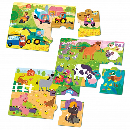 Talking Puzzles 3x6 Happy Farm